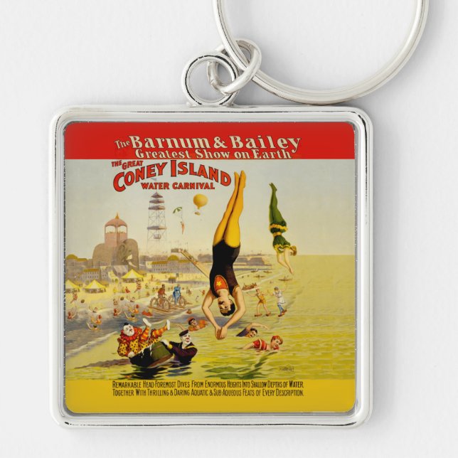 Coney Island Sideshow Poster Keychain (Front)