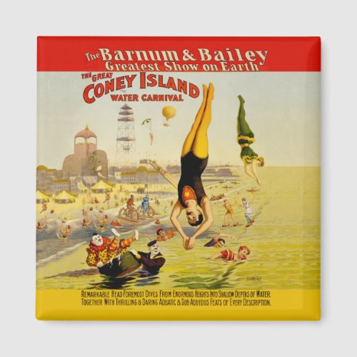 Coney Island Sideshow Poster Magnet