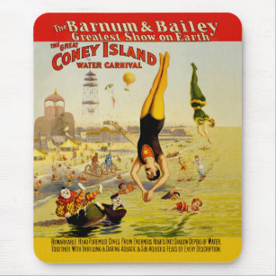 Coney Island Sideshow Poster Mouse Pad