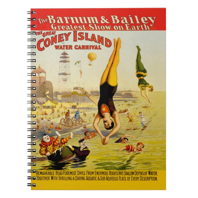 Coney Island Sideshow Poster Notebook (Front)