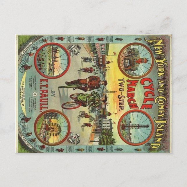 Coney Island Vintage Postcard (Front)