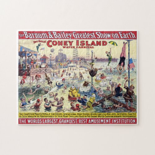 Coney Island Water Carnival 1898 Jigsaw Puzzle