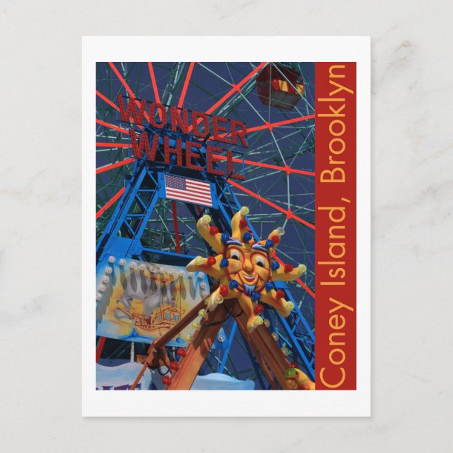 Coney Island Wonder Wheel Postcard (Front)