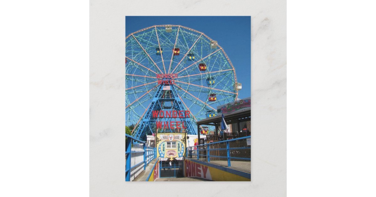 Coney Island Wonder Wheel Postcard | Zazzle