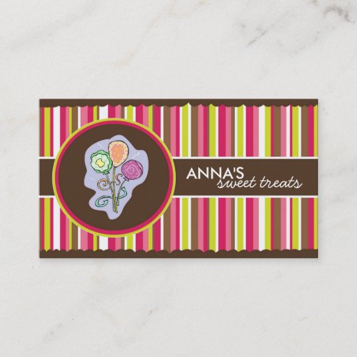 Customizable Confection Business Cards