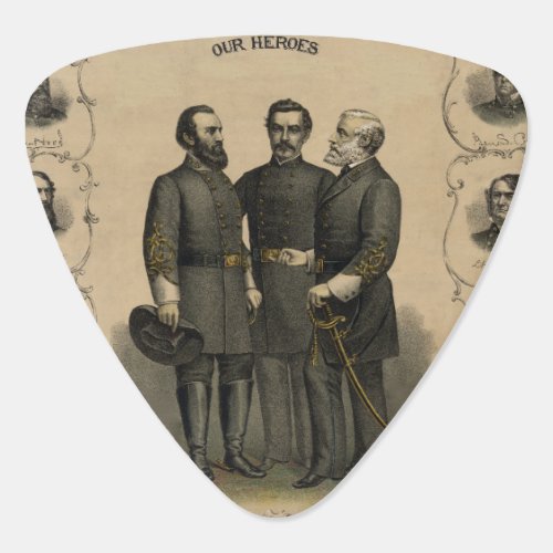 Confederacy Civil War Heroes Guitar Pick