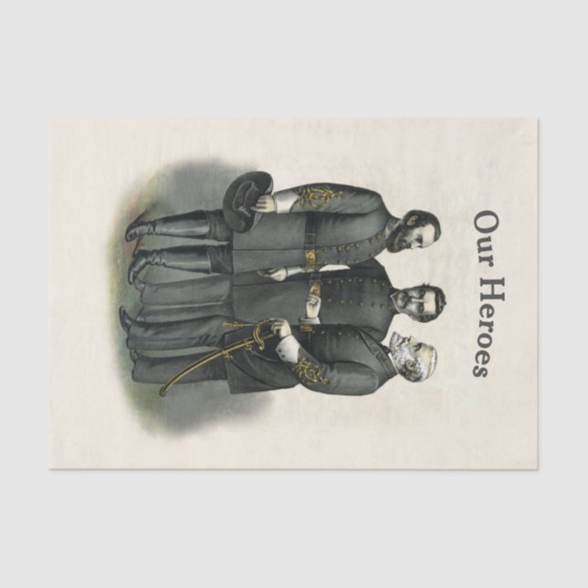 Confederacy Civil War Heroes Tissue Paper (Front)