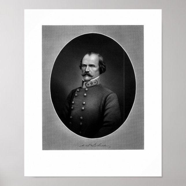 Confederate General Albert Sidney Johnston Poster (Front)