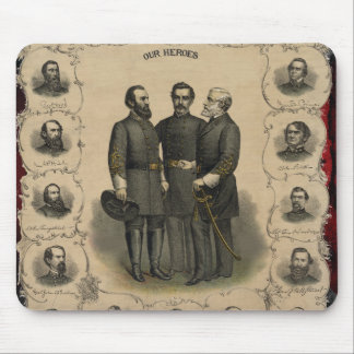 Confederate Generals Civil War 🎖️⚔️ Heroes Mouse Pad