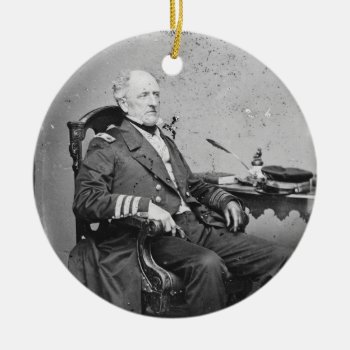 Confederate Navy Admiral Franklin Buchanan Ceramic Ornament by allphotos at Zazzle