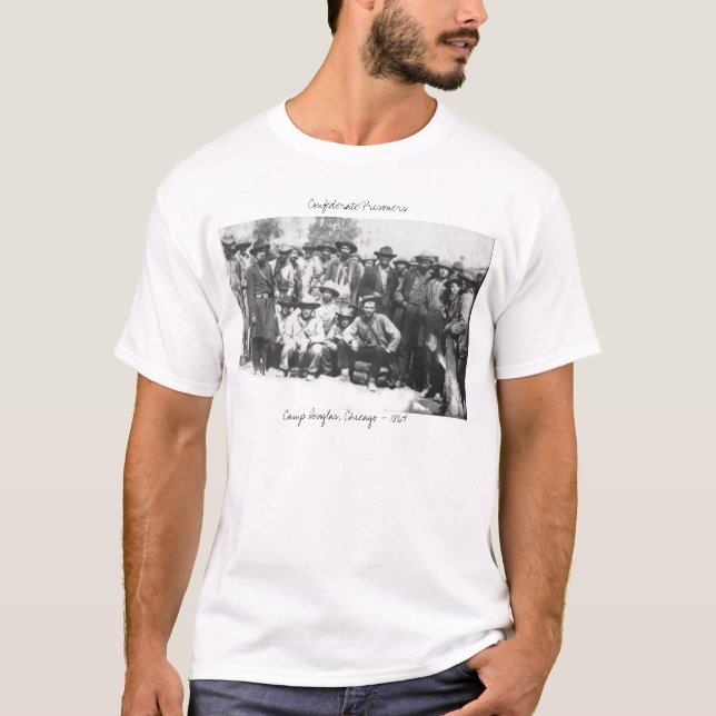 Confederate Prisoners at Chicago 1, Confederate... T-Shirt (Front)