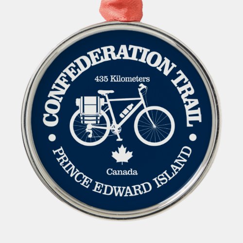 Confederation Trail cycling Metal Ornament