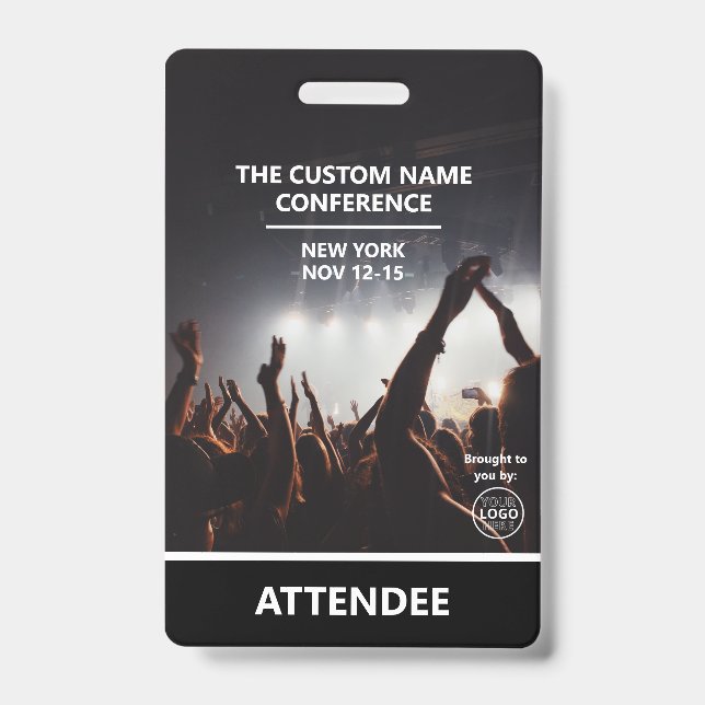 Conference Access Pass QR Code Attendee Badge (Front)