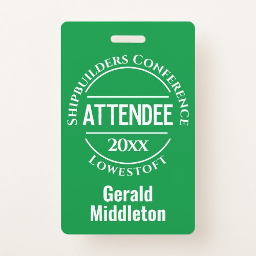 Conference Attendee Badge