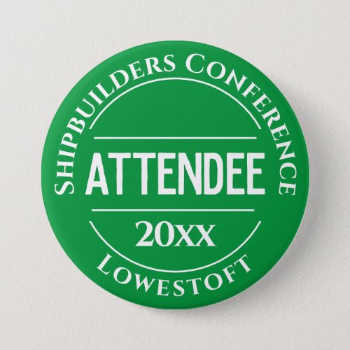 Conference Attendee Badge Button