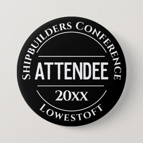 Conference Attendee Badge Button