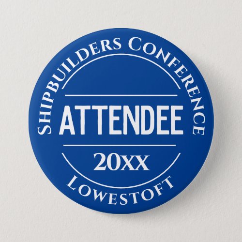 Conference Attendee Badge Button