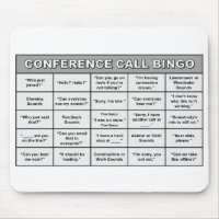 Conference Call Bingo Mousepad