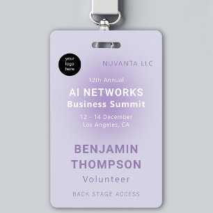 Conference Corporate  Business Event Logo Purple Badge