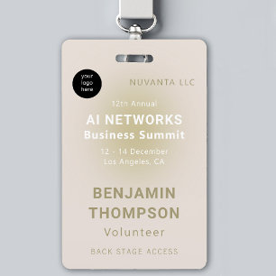 Conference Corporate  Business Event Logo Yellow Badge