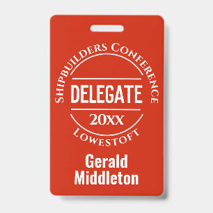 Conference Delegate Badge