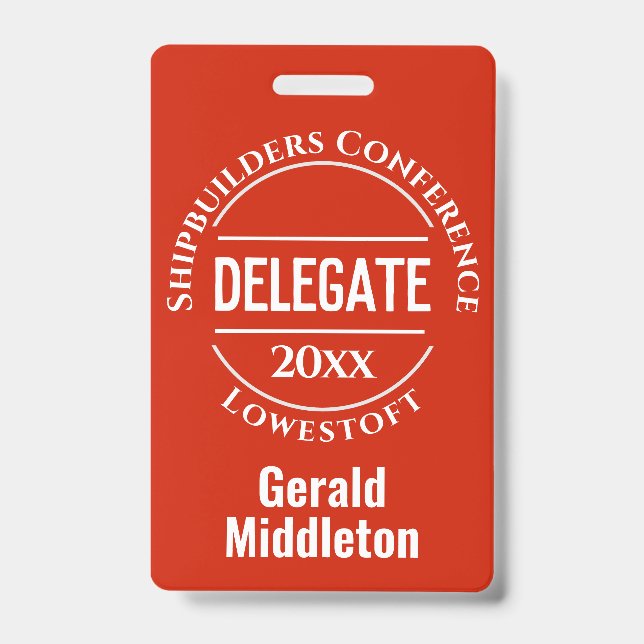 Conference Delegate Badge (Front)
