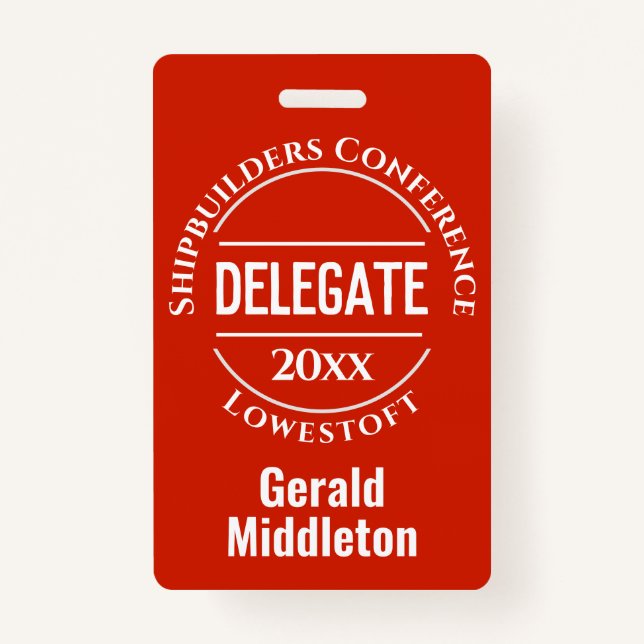Conference Delegate Badge (Front)
