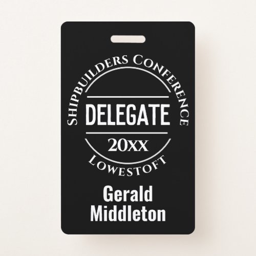 Conference Delegate Badge