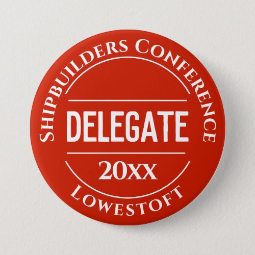 Conference Delegate Badge Button