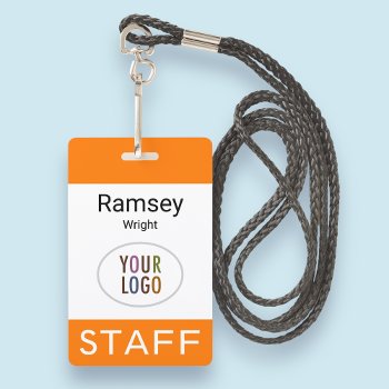 Conference Lanyard Badge Plastic Event Staff Tag by MISOOK at Zazzle