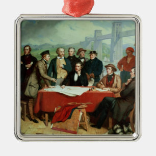 Conference of Engineers at Britannia Bridge Metal Ornament