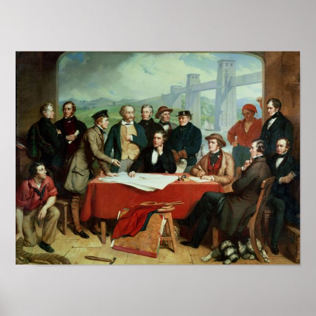 Conference of Engineers at Britannia Bridge Poster (Front)