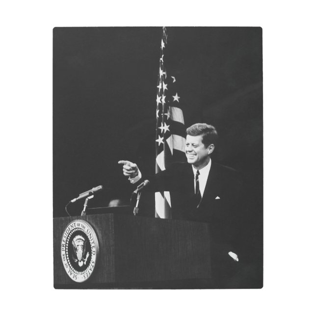 Conference of John Kennedy 35th US President  Metal Print (Front)