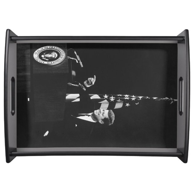 Conference of John Kennedy 35th US President  Serving Tray (Front)