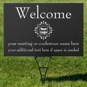 Conference or Meeting Welcome Sign with Logo