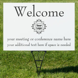 Conference or Meeting Welcome Sign with Logo