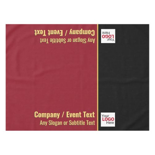 Conference or Trade Show DIY Red  Black Brand Tablecloth