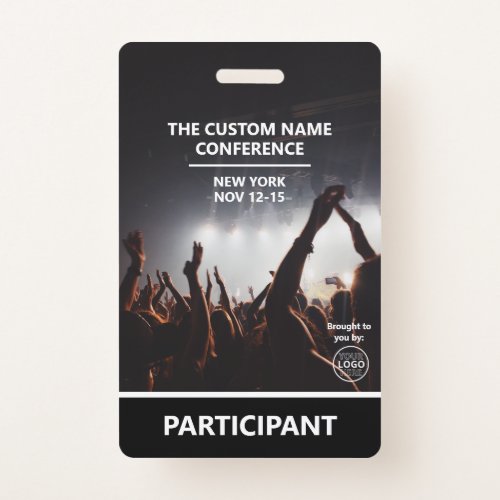 Conference Participant Access Pass QR Code Custom Badge
