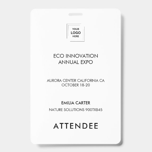 Conference QR Schedule Event Access Design Badge (Front)