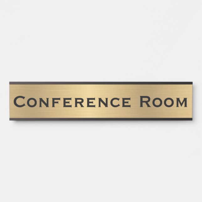 Conference Room Faux Gold Office Door Sign (Front)