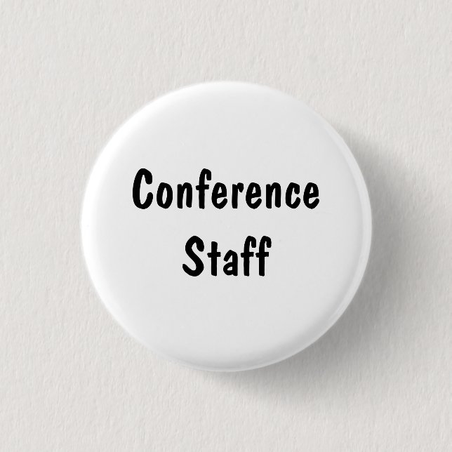 Conference Staff Pinback Button (Front)
