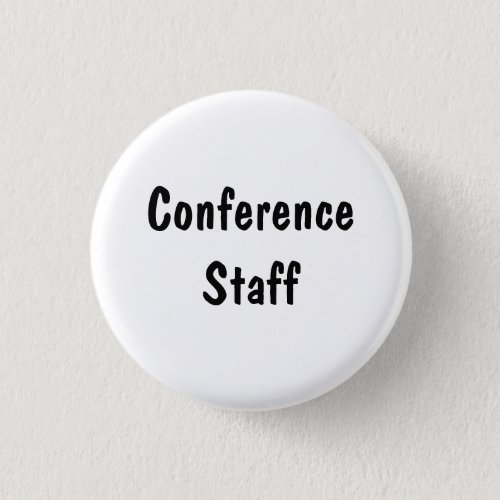 Conference Staff Pinback Button