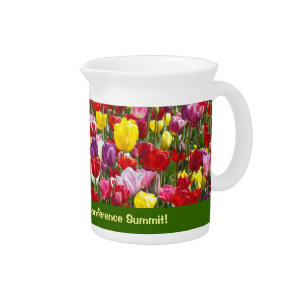 Conference Water Pitchers Personalize Tulip Flower