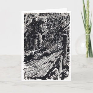 "Confess!" India ink drawing Card