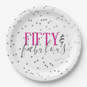 Confetti 50 and Fabulous Birthday Party Plates