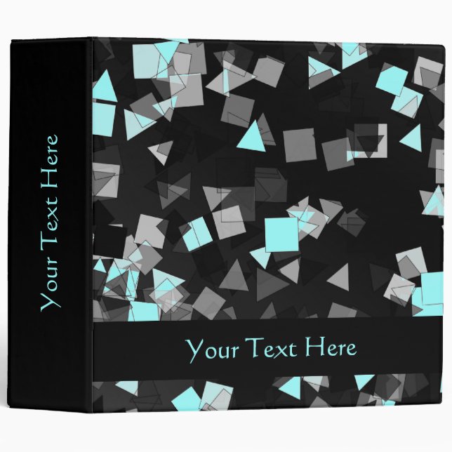 Confetti Aqua Custom Binder (Front/Spine)
