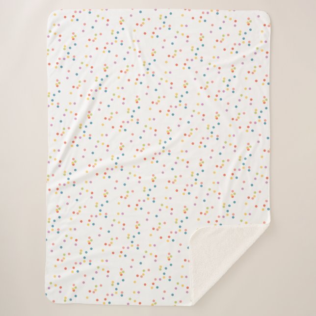 Confetti baby girl sherpa blanket (Front)