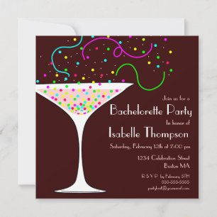 Confetti Bachelorette Party Invitation
