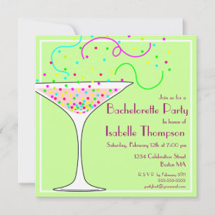 Confetti Bachelorette Party Invitation
