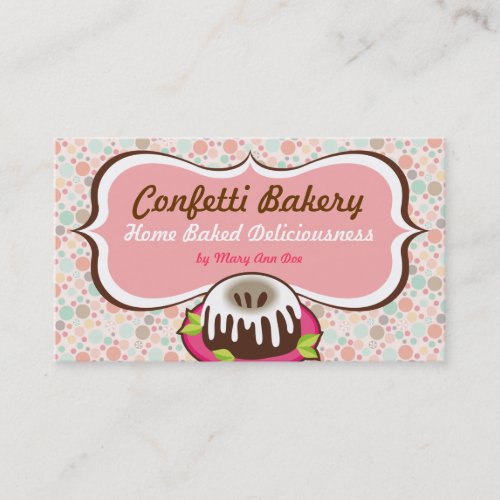 Confetti Bakery Business Cards